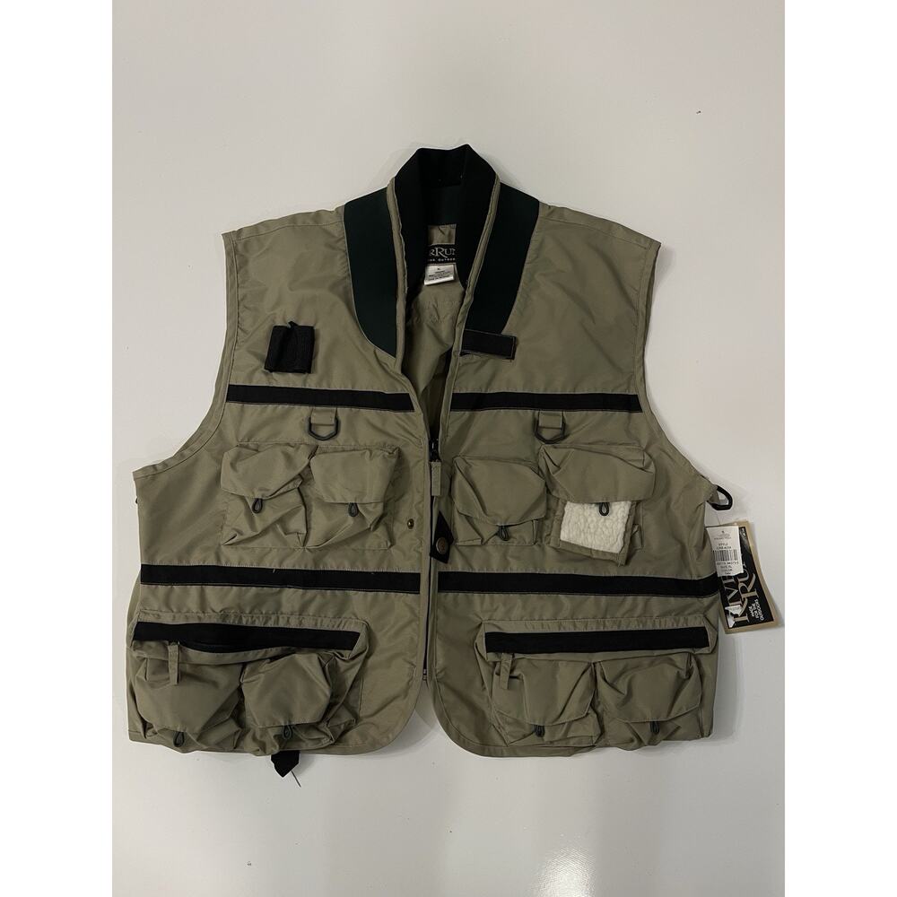 River Run UPLAND UTILITY Vest Men XL Tan Nylon Multi Pockets Fly-Fishing/Hunting